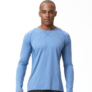 For Sports T-Shirt Mens Long Sleeves Quick-Drying Running Clothes Top Casual Sweatshirt Autumn and Winter round Neck Pullover Base
