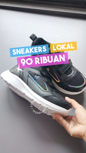Sepatu Sekolah Anak Laki Lelaki Perempuan Sneakers TK SD SMP PRO ATT IVO 555 V Hitam Putih Perekat