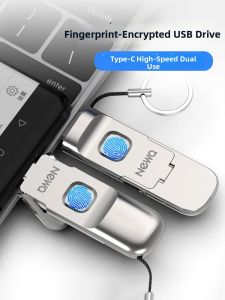 NEWQ | Fingerprint Encrypted Dual-use USB Drive Solid State High Speed