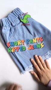 Celana Jeans Pendek Rawis Hotpants Ripped Jeans Sobek Basic Polos 060 Vench Wakakids