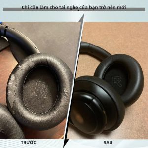 Miếng Đệm Tai Nghe Bằng Da Poyatu Cho Tai Nghe Anker Soundcore Life Q30 & Q35 Thay Thế Đệm Tai Chụp Tai Phụ Kiện Sửa Chữa