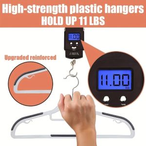 20 PCS Durable Scratch Free Non Slip Plastic Anti Slip Pads Hangers Spring Summer Household Clothing Storage Both Dry Wet Use
