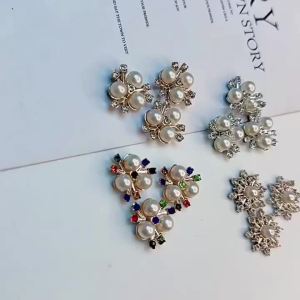 EELHOE | 10pcs DIY Flower Rhinestones Pearl Button Wedding Decoration Sewing Decor Craft