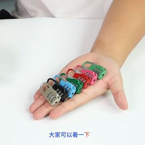 Mini Padlock Anti-theft Luggage Lock Travel Lock Bag Zipper Lock Practical 3 Digit Combination Password Lock Zinc Alloy