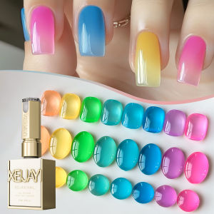 XEIJAYI 15ML 8 ชิ้นที่มีสีสันเจลเล็บชุด UV LED Immersion เล็บ วันหยุด DIY เล็บออกแบบสําหรับฤดูใบไม้ผลิ