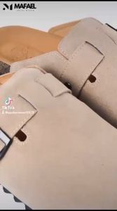 Sandal Casual Pria Vexa Brikens Suede Krem & Sandal Slop Kasual Pria Wanita