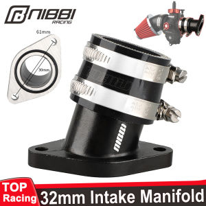 Nibbi Xe Máy ống góp nạp Cao Su 32Mm-35Mm Giao diện bộ chế hòa khí Adapter Phù Hợp Yamaha ATV Pit Dirt Xe Đạp Động Cơ Kết Nối Cho Pwk Pe Bộ Chế Hòa Khí