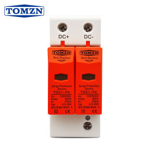 TOMZN SPD DC 500V 600V 800V 1000V 10kA 20kA 30kA House Surge Protector Protective Low-voltage Arrester Device T2 PV Solar System