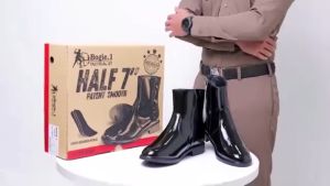 Bogie1 รองเท้าฮาฟ หนังเงา รุ่น PATENT SMOOTH ข้อสูง 7 นิ้ว