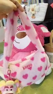 Túi Xách Gấu Dâu Lông Nhung Siêu mịn Dễ Thương Trùm Sỉ Gia Thành