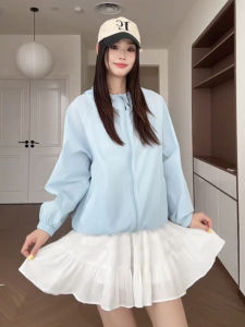 Váy Ngắn Cạp Cao Màu Trơn Phong Cách Hàn Quốc Thời Trang Ngọt Ngào Cho Nữ Váy Ngắn Nửa Thân Váy Xếp Nếp Bằng Vải Cotton Pha Trộn