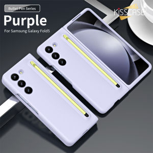 KISSCASE With Official Stylus Pen Matte Folding Phone Case For Samsung Galaxy Z Fold 6 5 4 3 5G Skin Feeling All-inclusive Hard PC Anti-fall Shockproof Back Cover For Galaxy Z Fold 6 5 4 3