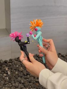 Pena Bolpoin bolpoin 1mm peluru robot Bergerak Minyak Lucu Pena Menarik Siswa Sekolah