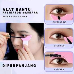 MJ88 Alat Bantu Cetakan Maskara /Eyeliner /Eyeshadow 3in 1 Bahan Silikon /Alat Bantu Pasang Bulu Mata Bawah /Eyeliner /Eyeshadow Multifungsi /Alat Eyeliner Aplikator Eyeliner Dan Mascara Alat Bantu Eyeliner /Alat Bantu Makeup 3in1 Aplikator Super Murah