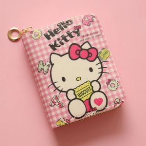 Túi Đựng Tiền Xu Nhỏ Dễ Thương KT Cat Cartoon Porta Zipper Túi Đựng Tiền Xu Cho Học Sinh Túi Đựng Tiền Xu Bằng Da PU