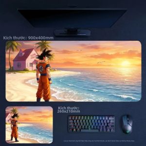 Bandai | Dragon Ball Series Hoạt Hình Hai Chiều Tấm Lót Chuột Bằng Da Chống Trượt Dành Cho Bé Trai Chơi Game In Hình Hoạt Hình Mousepad