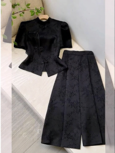 Elegant Niche Fashion Chinese Style Two Piece Suit