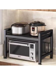 Expandable Double Layer Microwave Oven and Rice Cooker Storage Rack