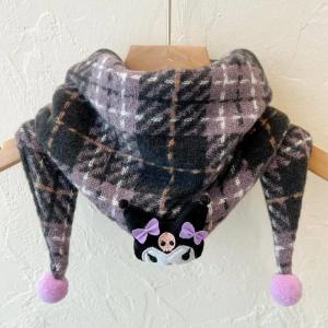 Cotton Blend Baby Scarf with Bear Pattern Warm and Windproof