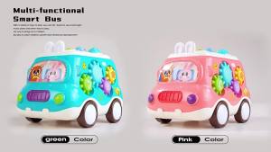 Musical Bus Toy For Toddlers 12m+ - 8 Instruments & Light-Up Keys Sensory Play BPA-Free Parent-Child Activity Center  PSB Certified & Portable Design