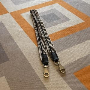 Handmade Slim Silver Buckle ไหล่ สายคล้อง สําหรับ Hermès Evelyn Kelly กระเป๋าด้ายสูง สีดำ สีขาว Narrow Edition อุปกรณ์เสริม