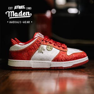 MADEN brand workwear style mens youth academy style rich red silk national style board shoes mens shoes 2024 autumn new breathable couple sports and leisure trendy shoes