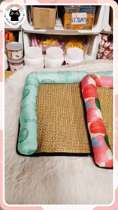 🐈⬛เบาะขอบหมอนทรงแอล เสื่อนอนสุนัข เสื่อนอนแมว + หมอนขอบ 2-in-1 🐾 คลายร้อนให้น้องหมา-แมว นุ่มสบายทุกฤดูกาล🐈⬛