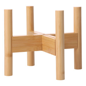 2Pcs Beverage Dispenser Stand Wood Adjustable Kitchen Tabletop Drink Water Jug Holder Flowerpot Floor-Standing Bonsai Display