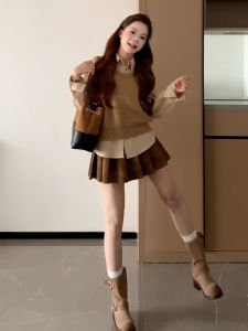 SENWA | Small Height Suitable Han Style Vest and Shirt Dress Sets