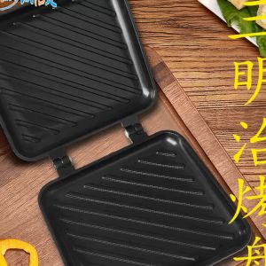 Gr.s เครื่องแซนด์วิชอาหารเช้า Non Stick เครื่องปิ้งขนมปังร้อนอย่างรวดเร็ว Long Handle Waffle Panini Grill อาหารเช้าขนมปังขนมขบเคี้ยว
