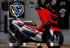 stiker decal nmax old full body motif limited edition merah glosy