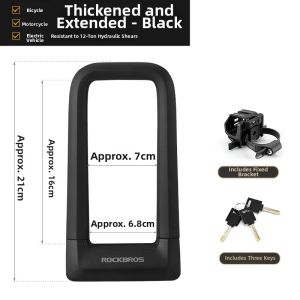 LUOKEXIONGDI | Silicone Coated Anti-Hydraulic Cut Security U-Lock