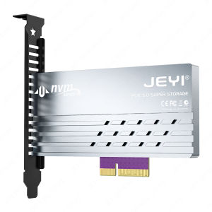 Thẻ Chuyển Đổi JEYI PCIe 5.0 Bộ Chuyển Đổi Tốc Độ Cao M.2 NVMe Có Tản Nhiệt Làm Mát PCIe X4/X8/X16 Sang M2 SSD 128Gbps