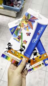 ดินสอสีไม้ PaperMate รุ่น 12สี หัวเดียว(ด้ามเหลี่ยม) และ 24สี 2หัว (ด้ามสามเหลี่ยม) ด้ามยาว สีสดใส | KKNT