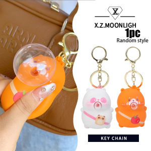 X.Z.MOONLIGH Capybara Decompression Bubble Keychain PVC Soft Glue DIY Small Pendant