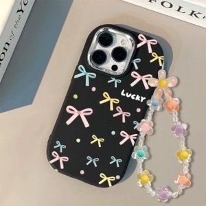 Case Realme C51 C51S C53 Note 50 2 Pro C12 C25 C25S C11 2020 C35 Narzo 20 30A 50A Prime Casing Tali Gelang Manik Softcase Motif Lucky Pita Colour TPU Premium
