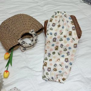 Mosquito-Resistant Childrens Pants Loose Thin Cartoon Lantern Pants Boy Girl Korean Style Summer Bubble Cotton Pants for Kids