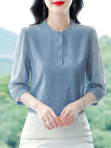 DAIXIANGFEIZI | Elegant Maternity Friendly Chiffon Blouse 3/4 Sleeve
