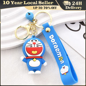 Cute Doraemon Doll Pendant Cartoon Figures Model Toy Cat Robot Cat Kawaii Keychain Bag Keyring Pendant Birthday Gifts Keyholder