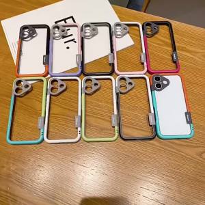 Luxury Fashion Color Heat Dissipation TPU Frame Case for IPhone 17 Pro Max Air 16 15 14 13 Lens Raised Protector Anti-drop Cover