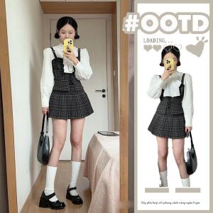 Early Autumn Womens Korean Drama Main Character Small Fragrance Style Dress Salt System Light Maturity Two-Piece Set Skirt