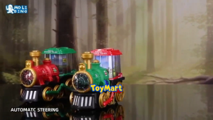 Electric Spray Train Light & Sound Steam Engine Automatic Rotating Toy for Boys & Girls