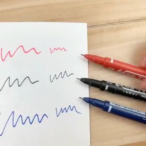 ปากกาเคมี 2 หัว 10 ด้าม ปากกามาร์กเกอร์ ปากกาเขียน CD เขียนพลาสติก เขียนได้ทุกพื้นผิว  กันน้ำ ไม่ลบ แห้งไว ไม่เลอะมือ