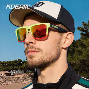 KDEAM Polarized Mountaineering Sunglasses For Men New Series of Color Driving Sun Glasses Women With Skull Hard Case