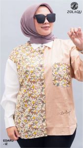 KEMEJA ZOLAQU TERBARU 2024 Baju Wanita Model Sekarang Atasan Hijab Style Jumbo Official Store