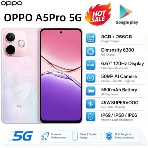 OPPO | 2026 new OPPO A5 Pro 5G 8GB+256GB Phone Dimensity 6300 120Hz Display 50MP Camera 5800mAh Battery 45W SUPERVOOC NFC IP69