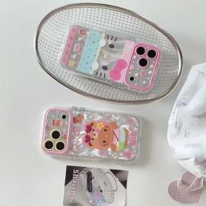 Sanrio | Hello Kitty Phone Case Large Camera Window Cute Sticker Shockproof FlashClear Protective Cover For iPhone 13 14 15 16 17 Pro Max