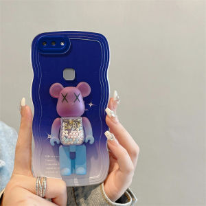 Kawaii Bear Stand Case for Vivo X20 Mobile Phone Silicone Protective Cover Anti-Fall Creative Fashion Korean Style Girls Accessories