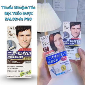 Thuốc Nhuộm Tóc Bạc Thảo Dược Không Mùi Dành Cho Nam SALON de PRO  Chuyên dùng cho nam giới .