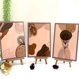 Hiasan Dinding Boho Floral Minimalis Walldecor Nuansa Abstrak Minimalis Flower 20x30 Hiasan dan Pajangan Rumah Aesthetic Kekinian